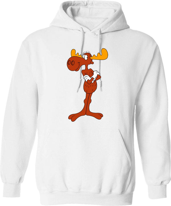 Bullwinkle Graphic Pullover Hoodie - White