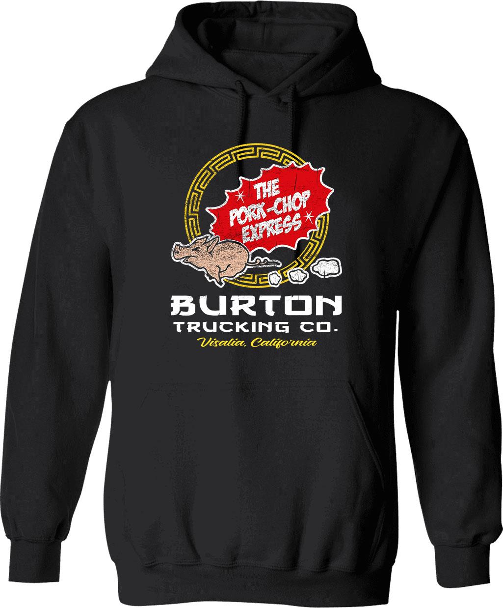 Burton Pork Chop Express Trucking Graphic Pullover Hoodie - Black