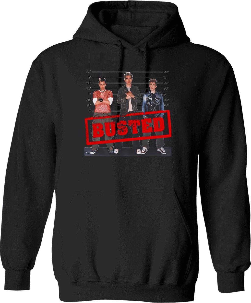 Busted Circa 2002 Hoodie - Retro Graphic Pullover Hoodie for Men & Women - Black
