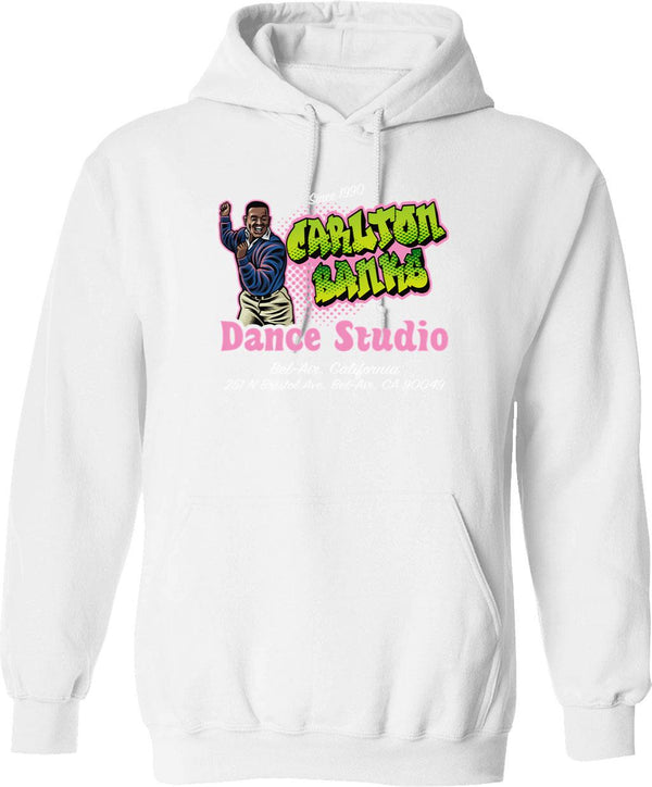 Carlton Banks Dance Studio Graphic Pullover Hoodie - White