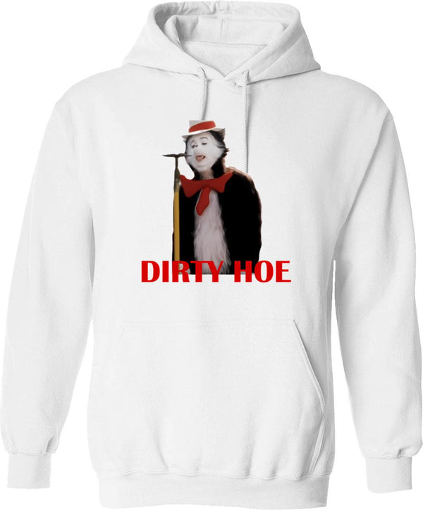 Cat In The Hat Dirty Hoe Graphic Pullover Hoodie - White