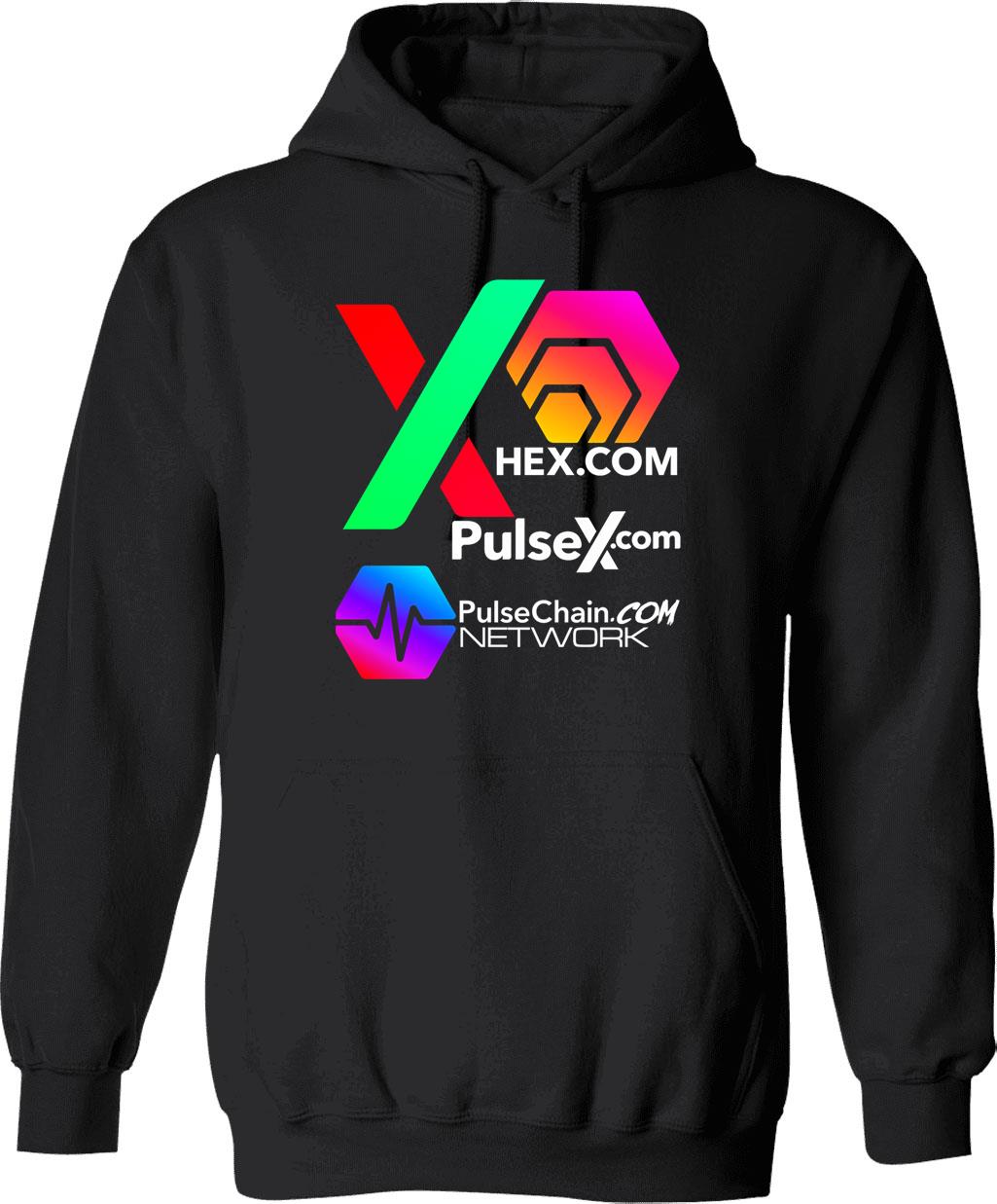 Chex Pulsex Pulsechain Hoodie - Retro Graphic Pullover Hoodie for Men & Women - Black
