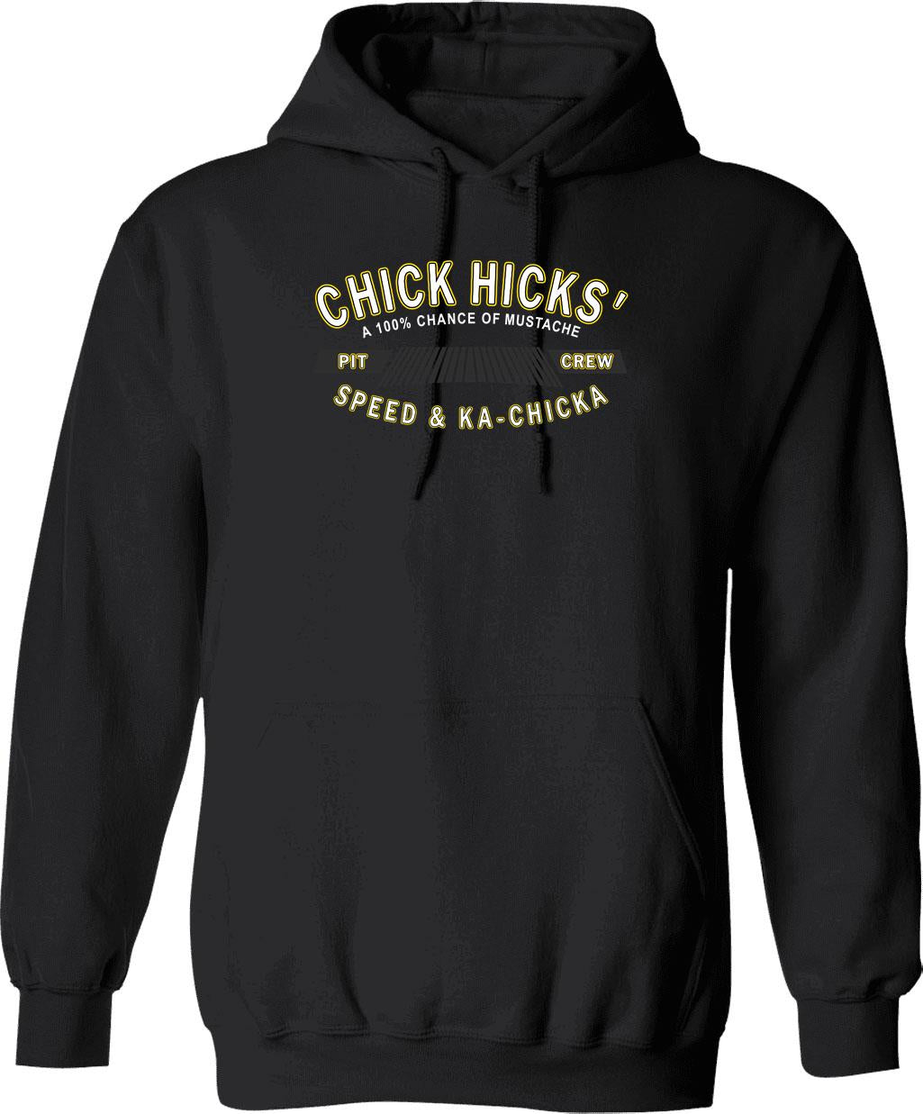 Chick Hicks' Graphic Pullover Hoodie - Black