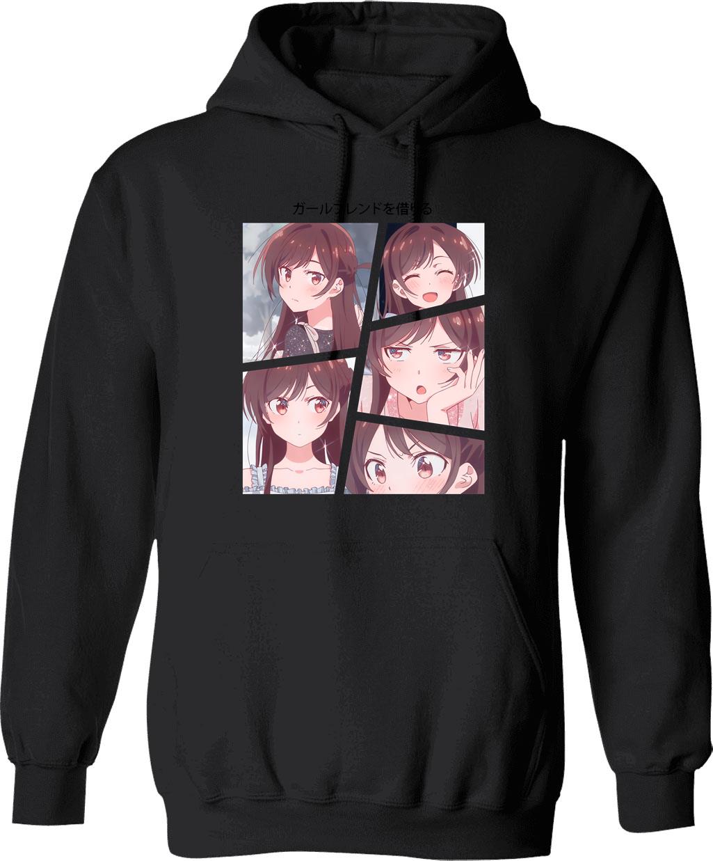 Chizuru Graphic Pullover Hoodie - Black