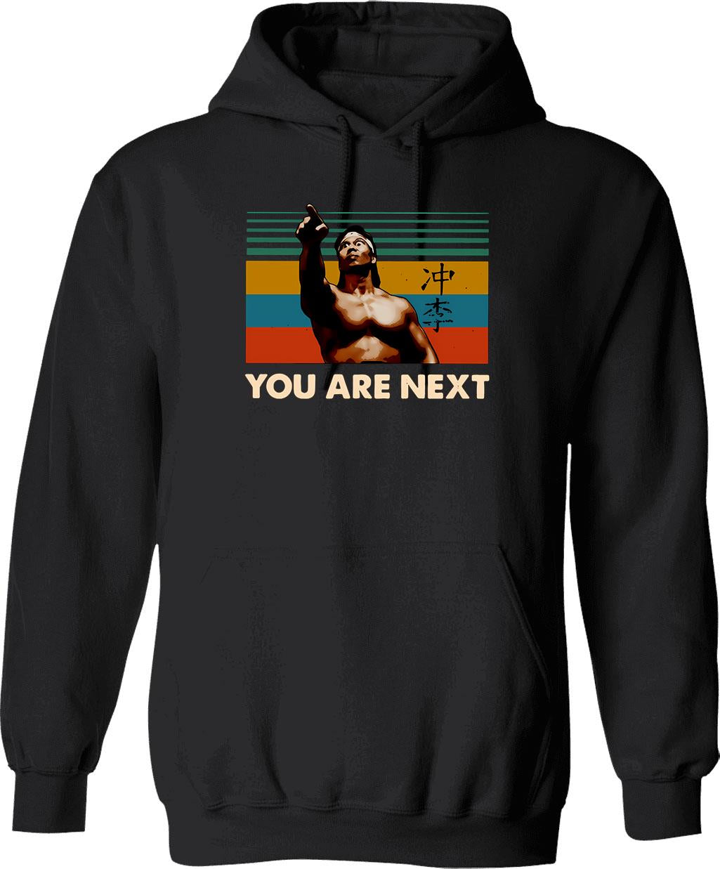 Chong Li You Are Next Vintage Graphic Pullover Hoodie - Black