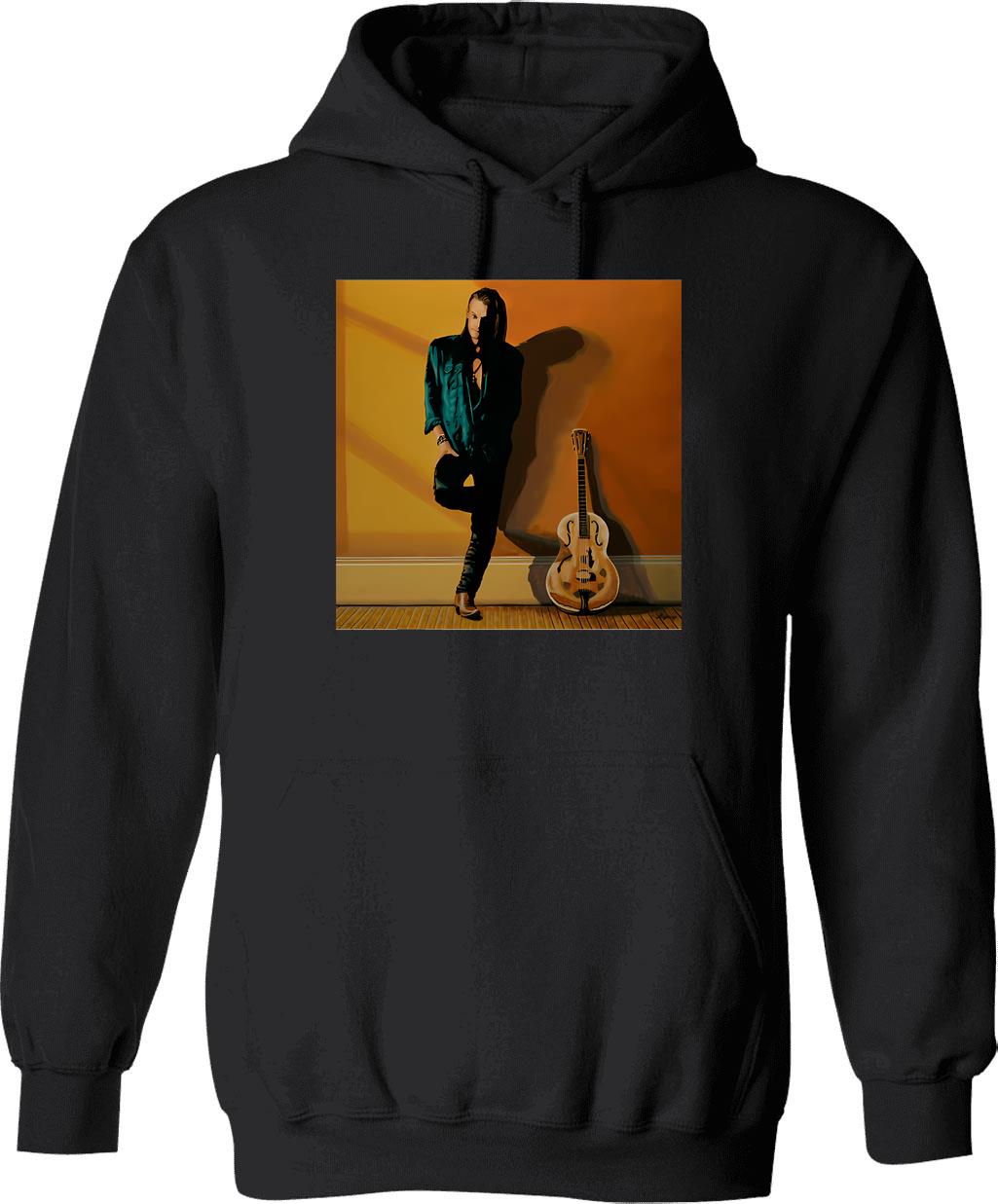 Chris Whitley Painting Classic Hoodie - Retro Graphic Pullover Hoodie for Men & Women - Black