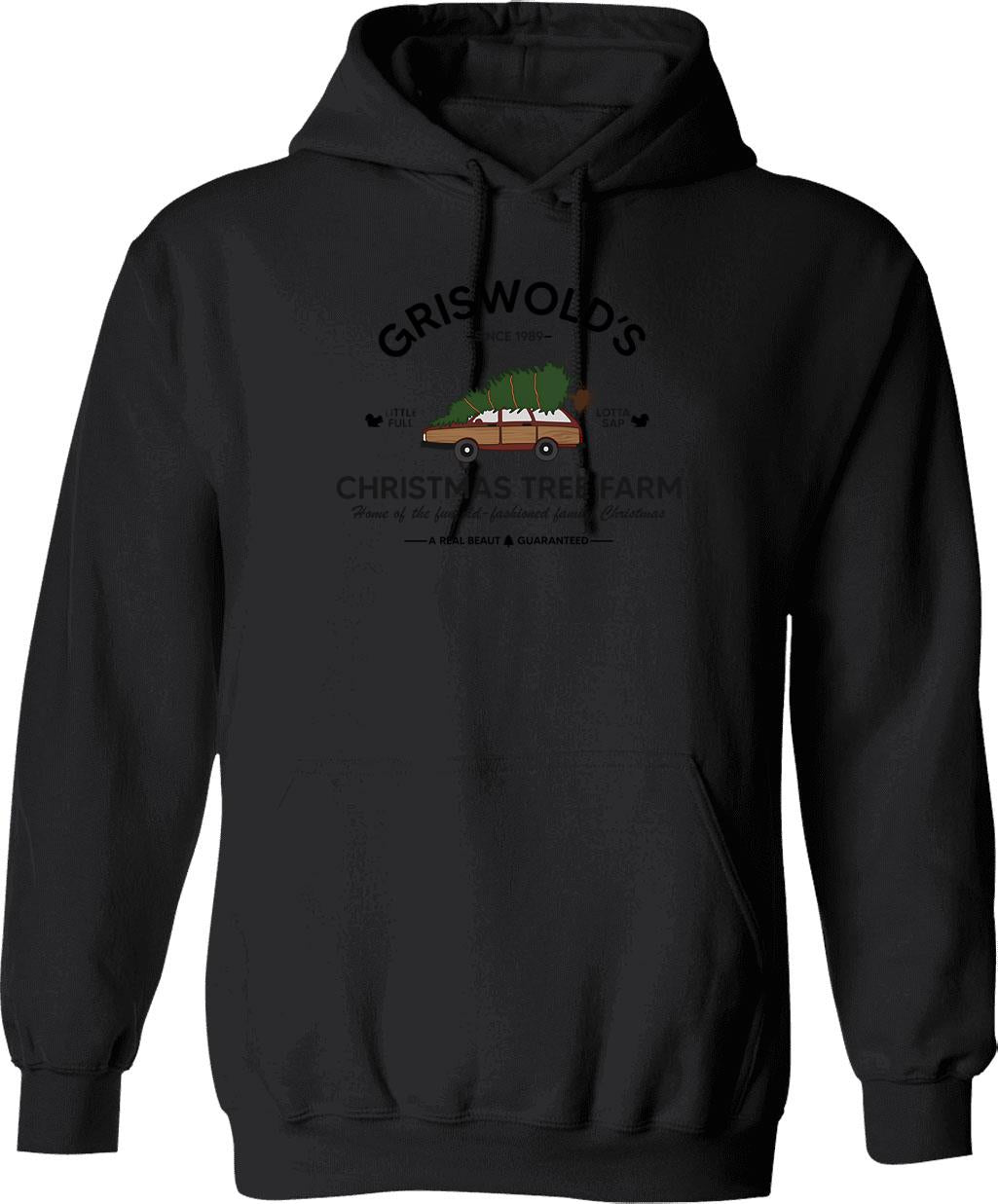 Clark Griswold Family Christmas Tree Farm Hoodie - Black