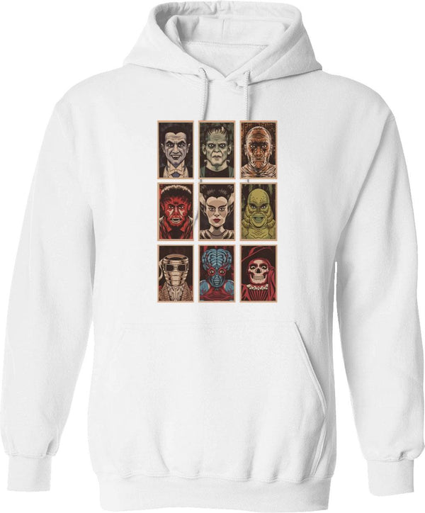Classic Monsters (3) 4 Graphic Pullover Hoodie - White