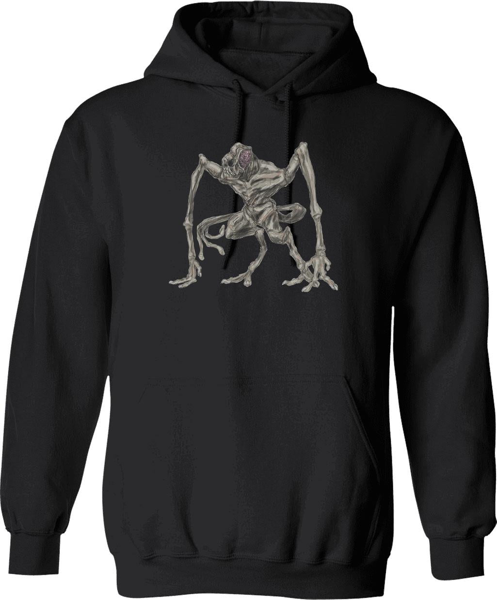 Cloverfield Monster Graphic Pullover Hoodie - Black