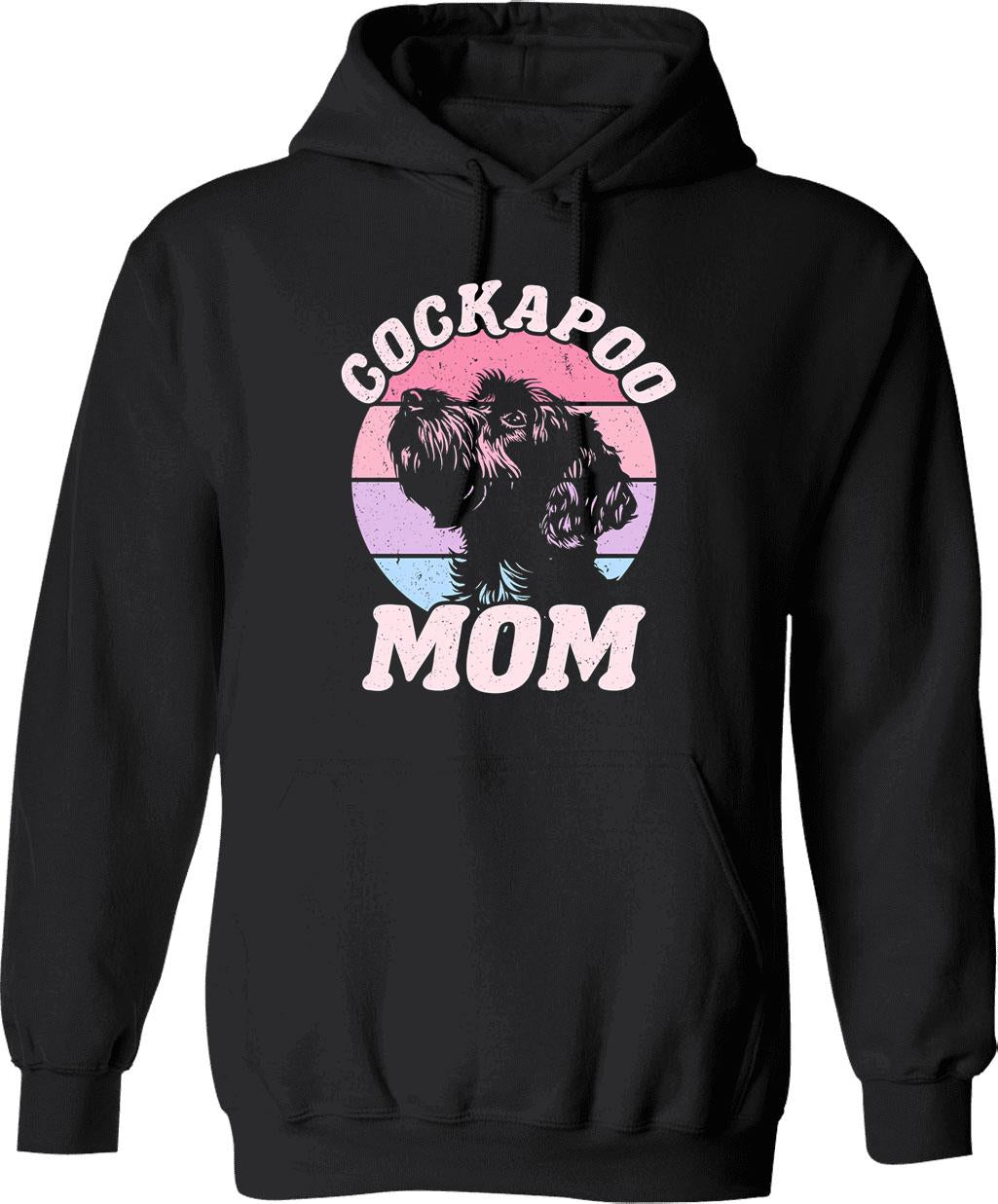 Cockapoo Mom Dog Funny Mother's Day Retro Vintage Hoodie - Black
