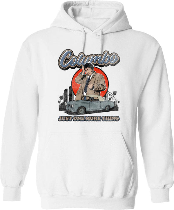 Columbo Detective Vintage Worn Out Graphic Pullover Hoodie - White