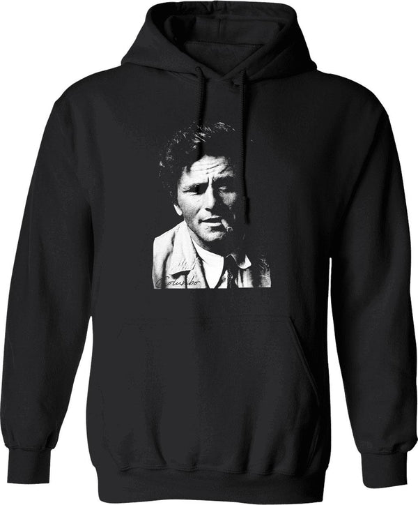 Columbo Portrait Essential Graphic Pullover Hoodie - Black