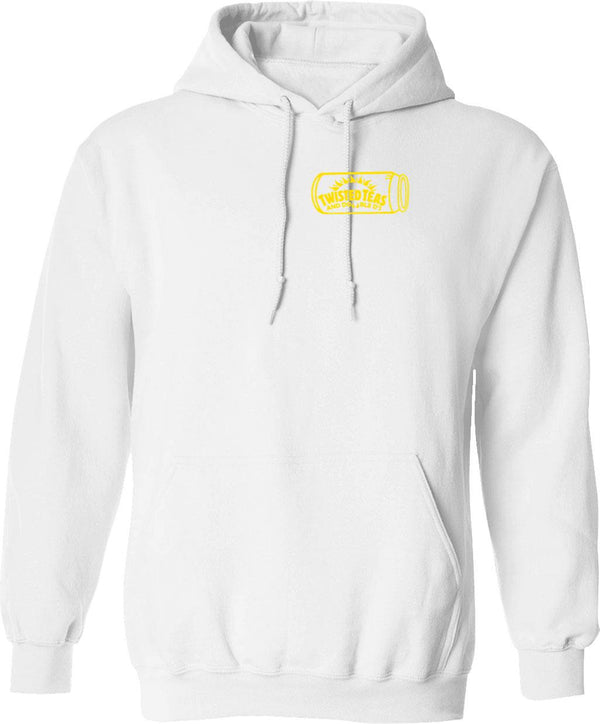 Cool Twisted Teas and Double DS Front and Back Front & Back 444444 Graphic Pullover Hoodie - White