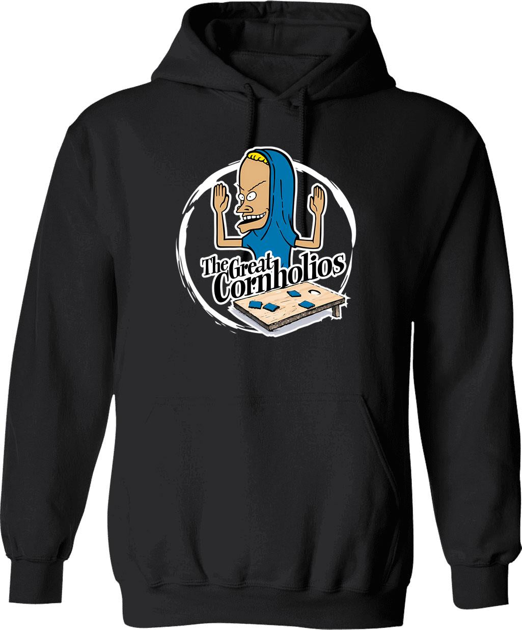 Cornholio Beavi.and Buttheads - Hoodie - Retro Graphic Pullover Hoodie for Men & Women - Black