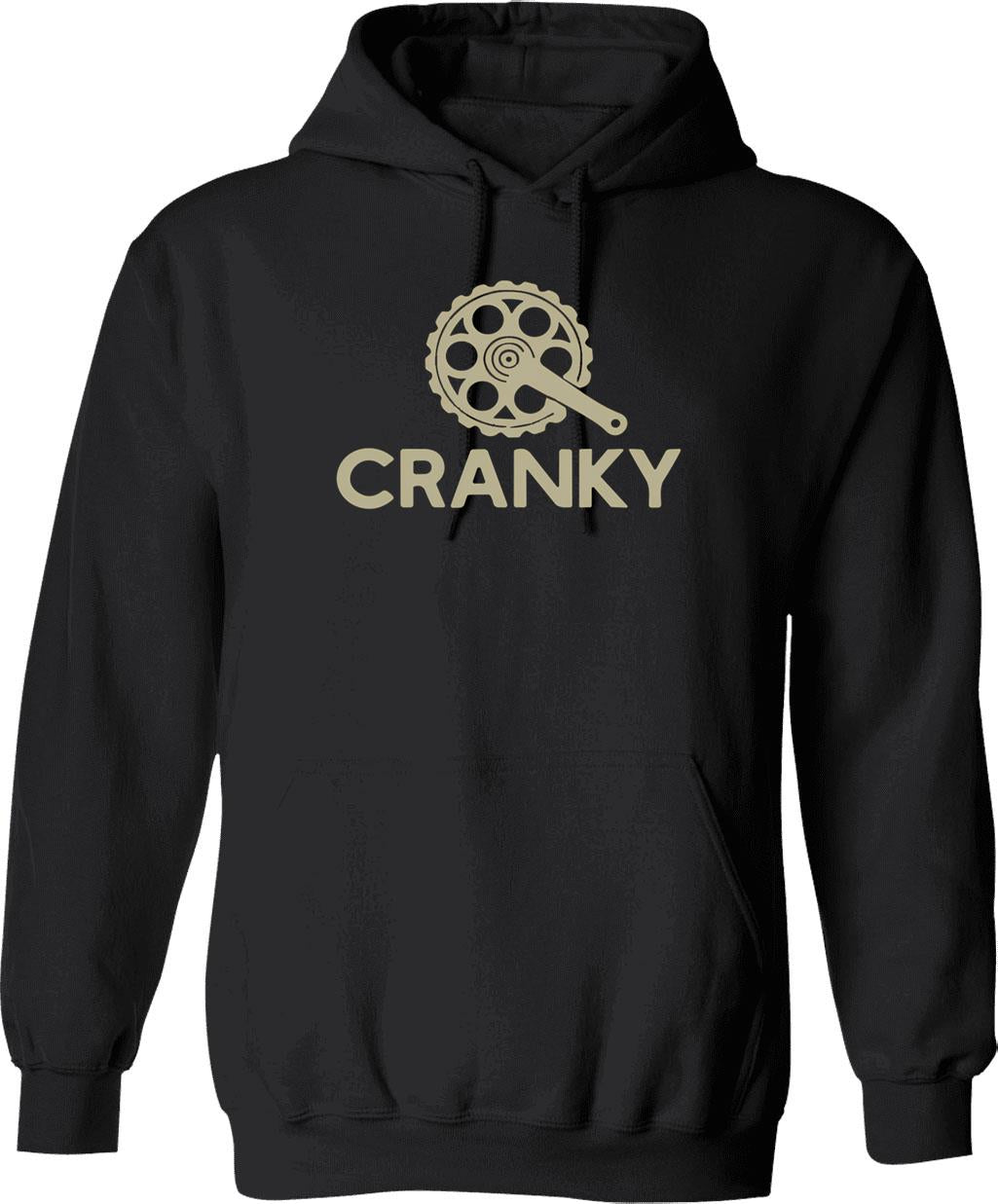 Cranky Vintage Sun Funny Bicycle Lovers Cycling Cranky Hoodie - Black