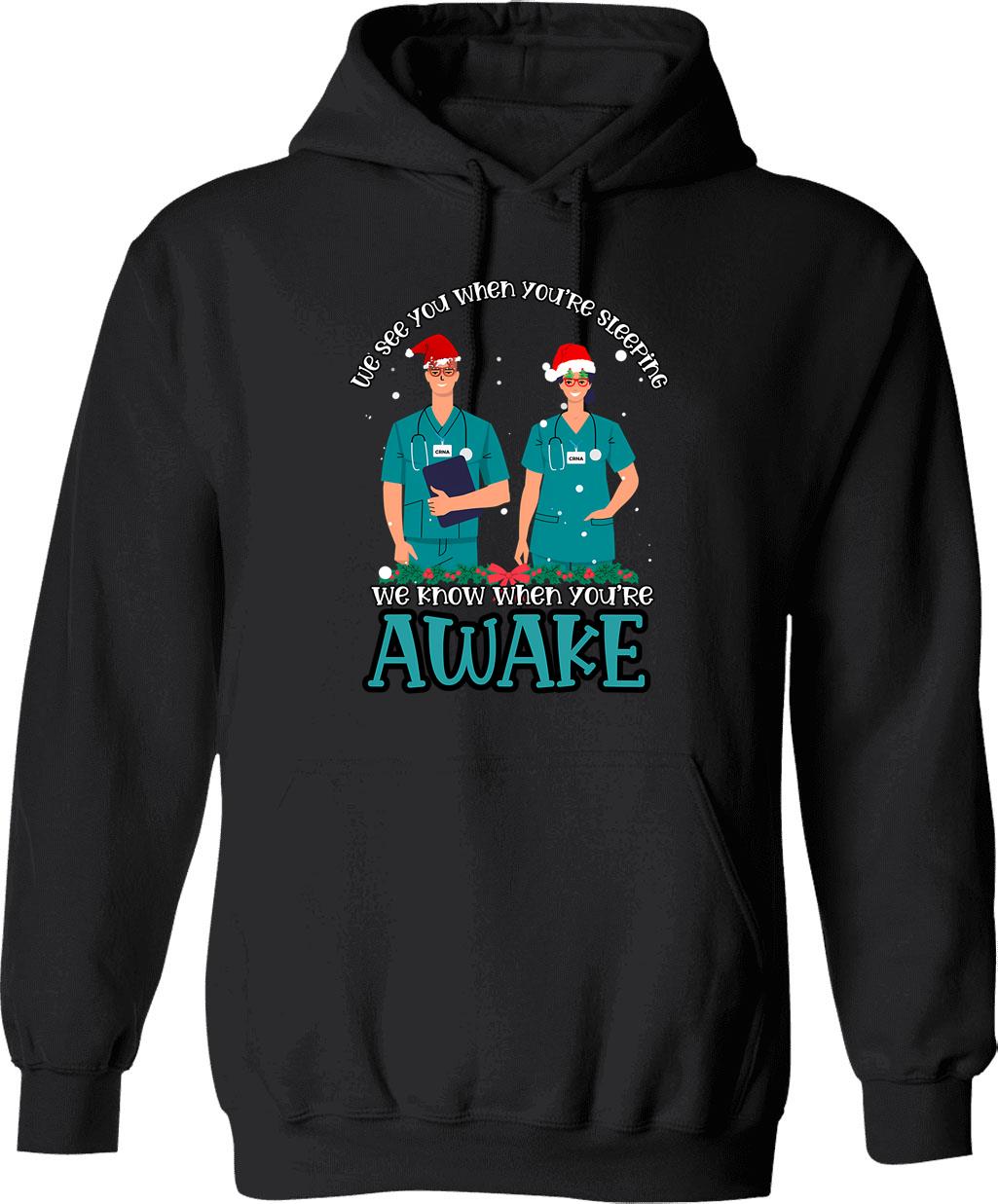 Crna Funny Christmas Gift Idea - Anesthesia Fana Crna Hoodie - Black