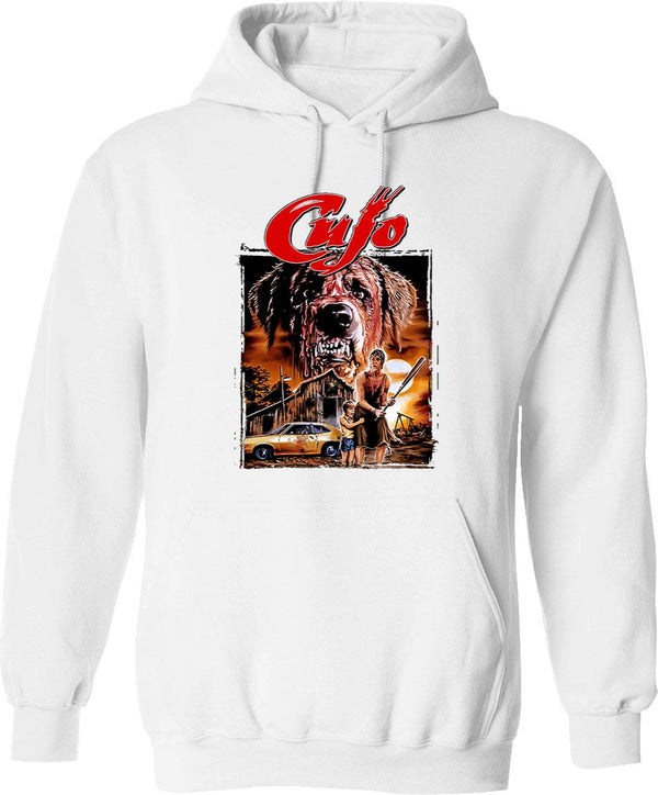 Cujo Classic Graphic Pullover Hoodie - White