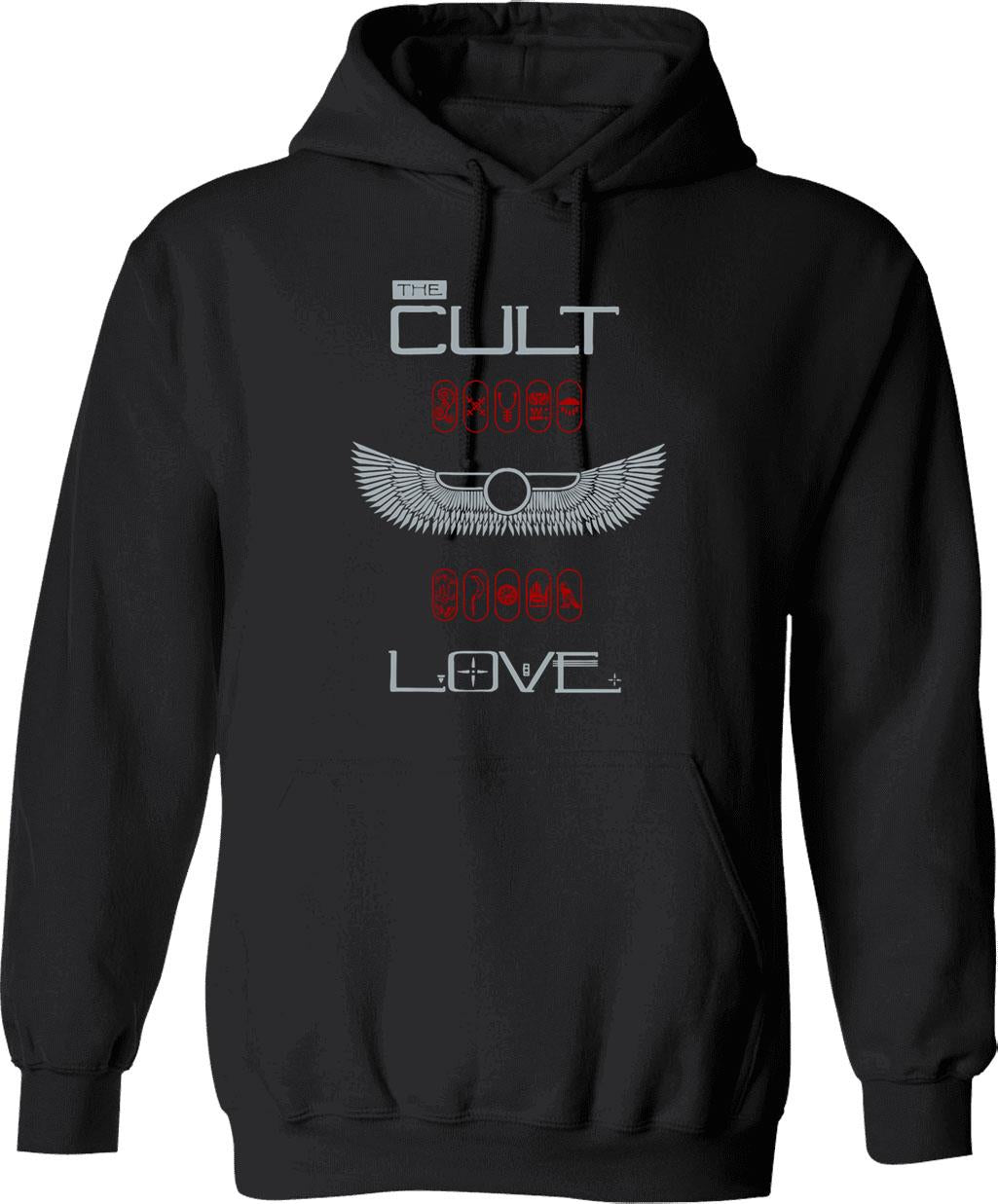 Cult Hoodie - Retro Graphic Pullover Hoodie for Men & Women - Black
