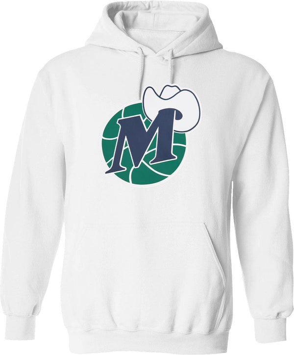 D Mavs Worn Out Graphic Pullover Hoodie - White