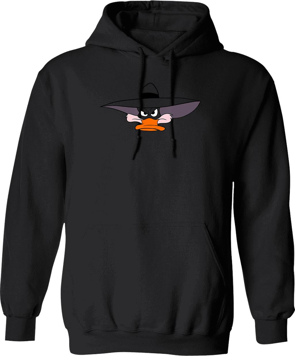 Darkwing Duck Hoodie - Retro Graphic Pullover Hoodie for Men & Women - Black