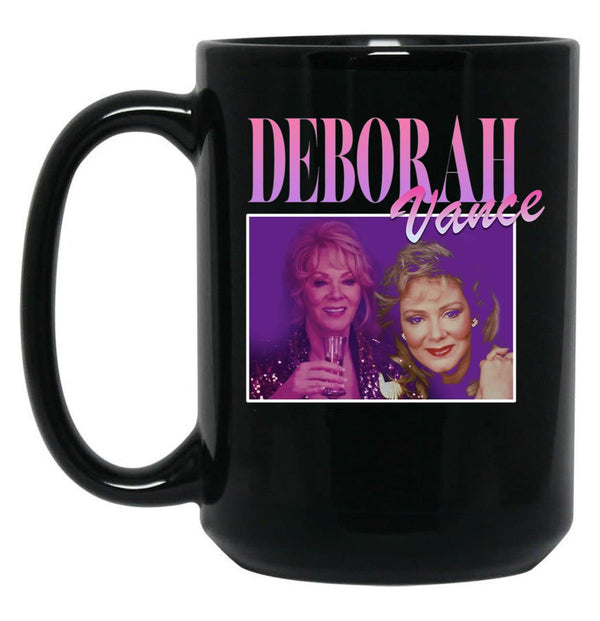 Deborah Vance Vintage 90S Black Coffee Mug, Gift Coffee Mug - Black