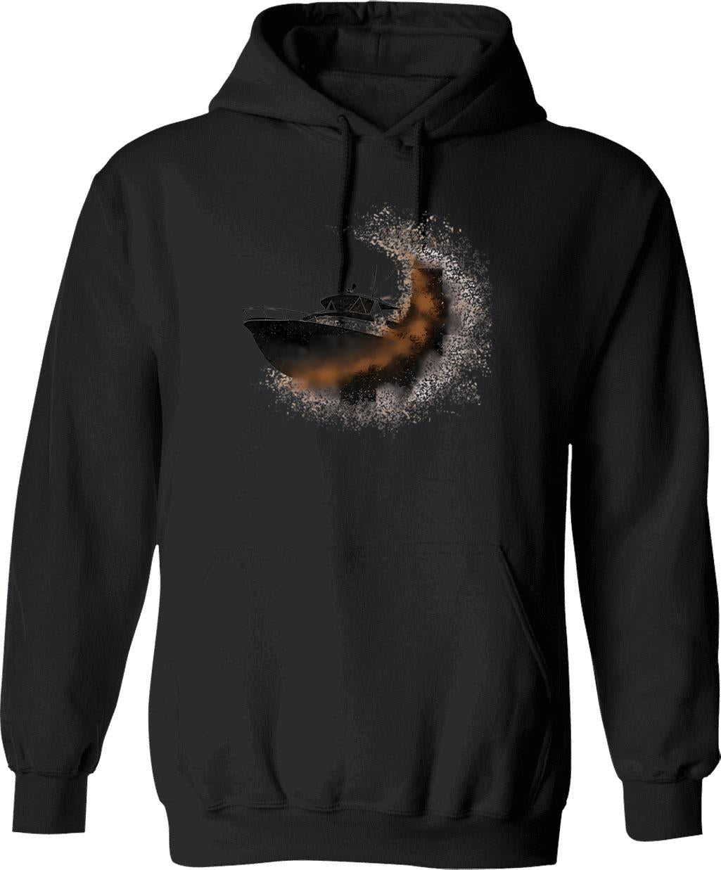 Degradation (1) Hoodie - Retro Graphic Pullover Hoodie for Men & Women - Black