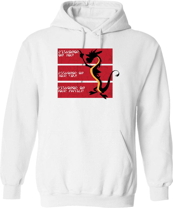 Dishonor On Your Cow Graphic Pullover Hoodie - White