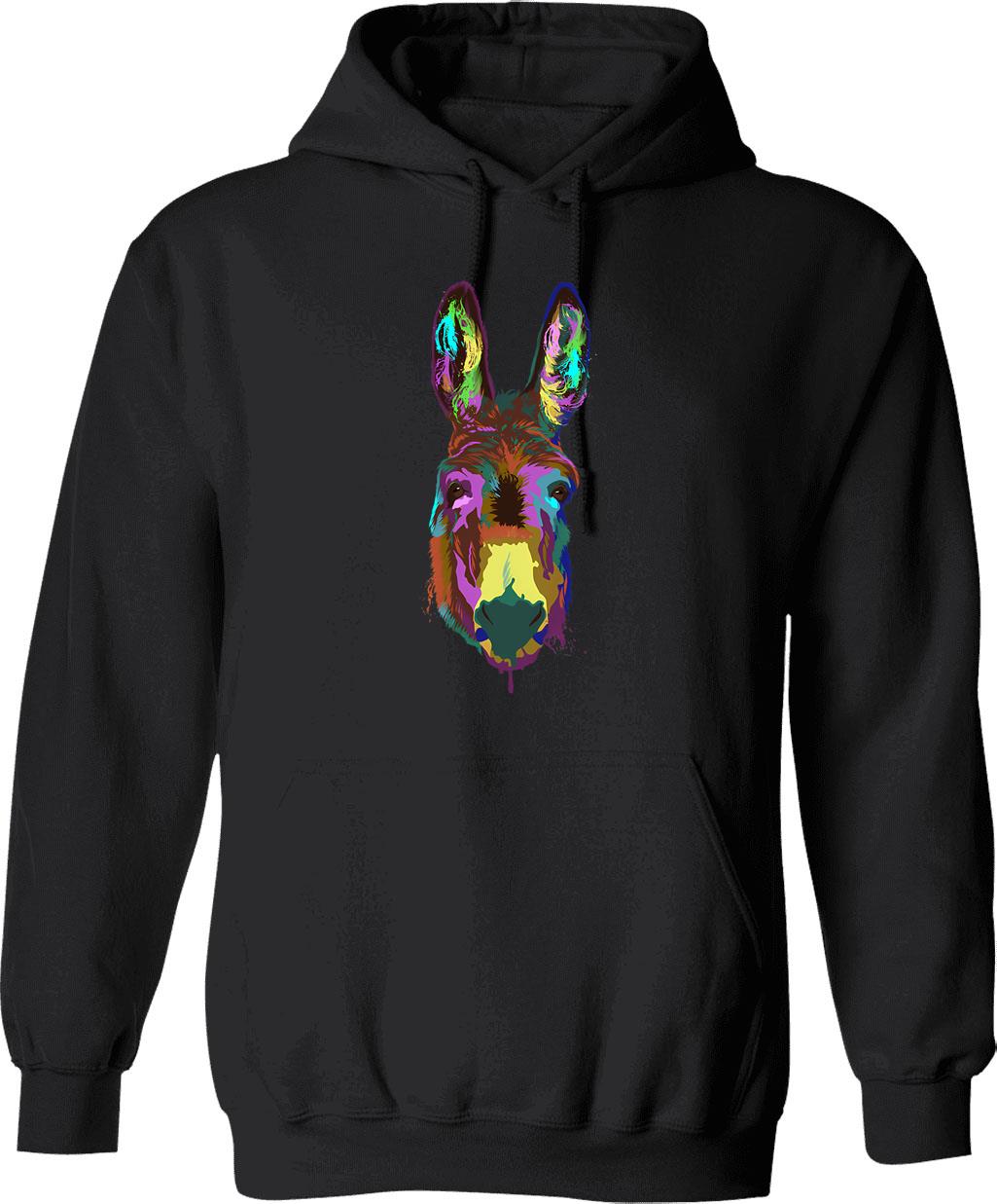 Donkey Frog Let's Get Weird Hoodie - Retro Graphic Pullover Hoodie for Men & Women - Black