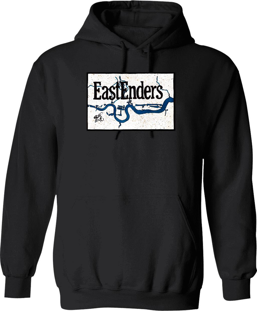 Easily Distracted Guinea Fowl Vintage Hoodie - Retro Graphic Cosy Pullover - Black