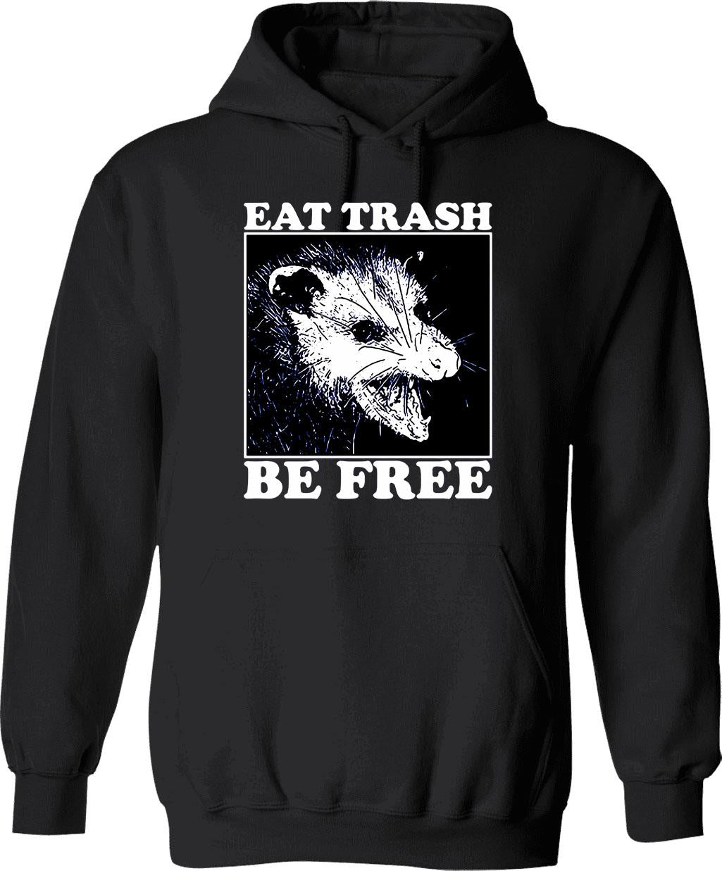 Eat The Rich Hoodie - Retro Graphic Pullover Hoodie for Men & Women - Black