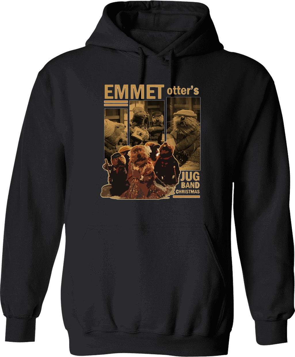 Emmet Otter NewHoodieemmet Otters Retro Jug Band Graphic Pullover Hoodie - Black
