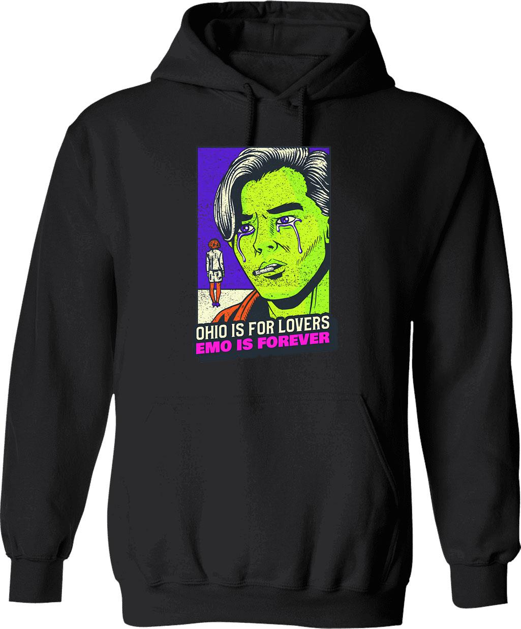 Emjnem001 Hoodie - Retro Graphic Pullover Hoodie for Men & Women - Black