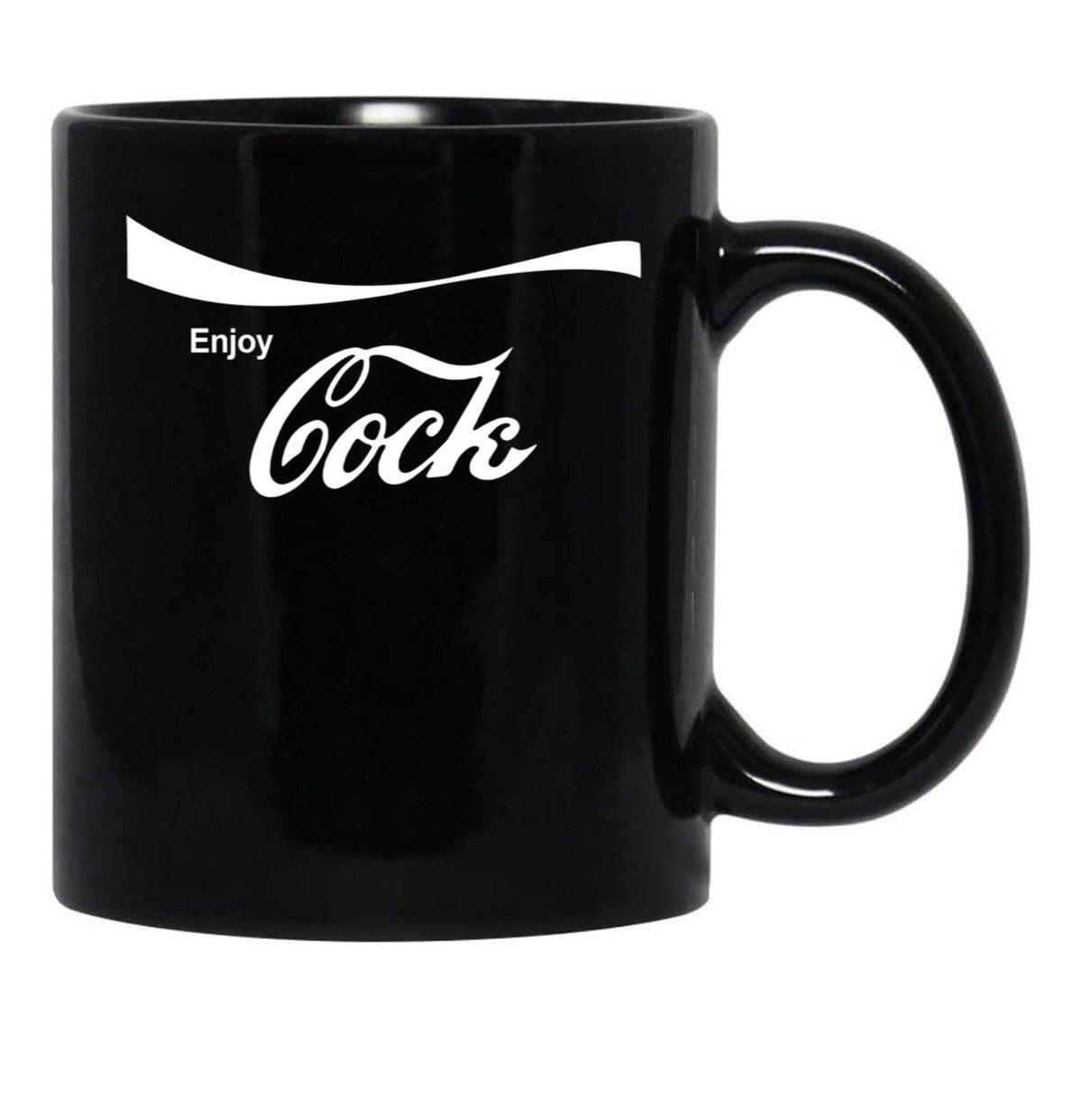 Enjoy Cock Black Coffee Mug, Gift Coffee Mug - Black