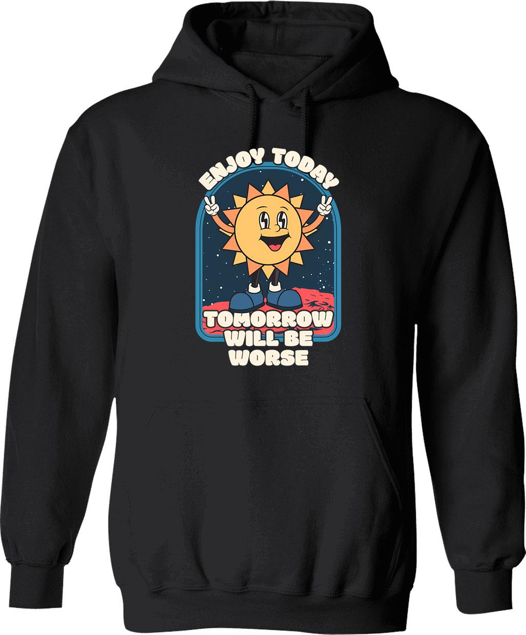 Enjoy The Ride (1) Hoodie - Retro Graphic Pullover Hoodie for Men & Women - Black