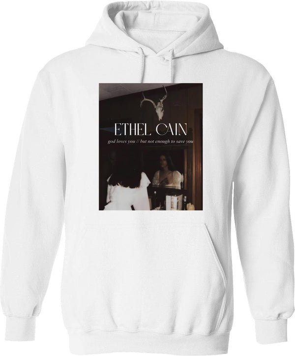 Ethel Cain Graphic Pullover Hoodie - White