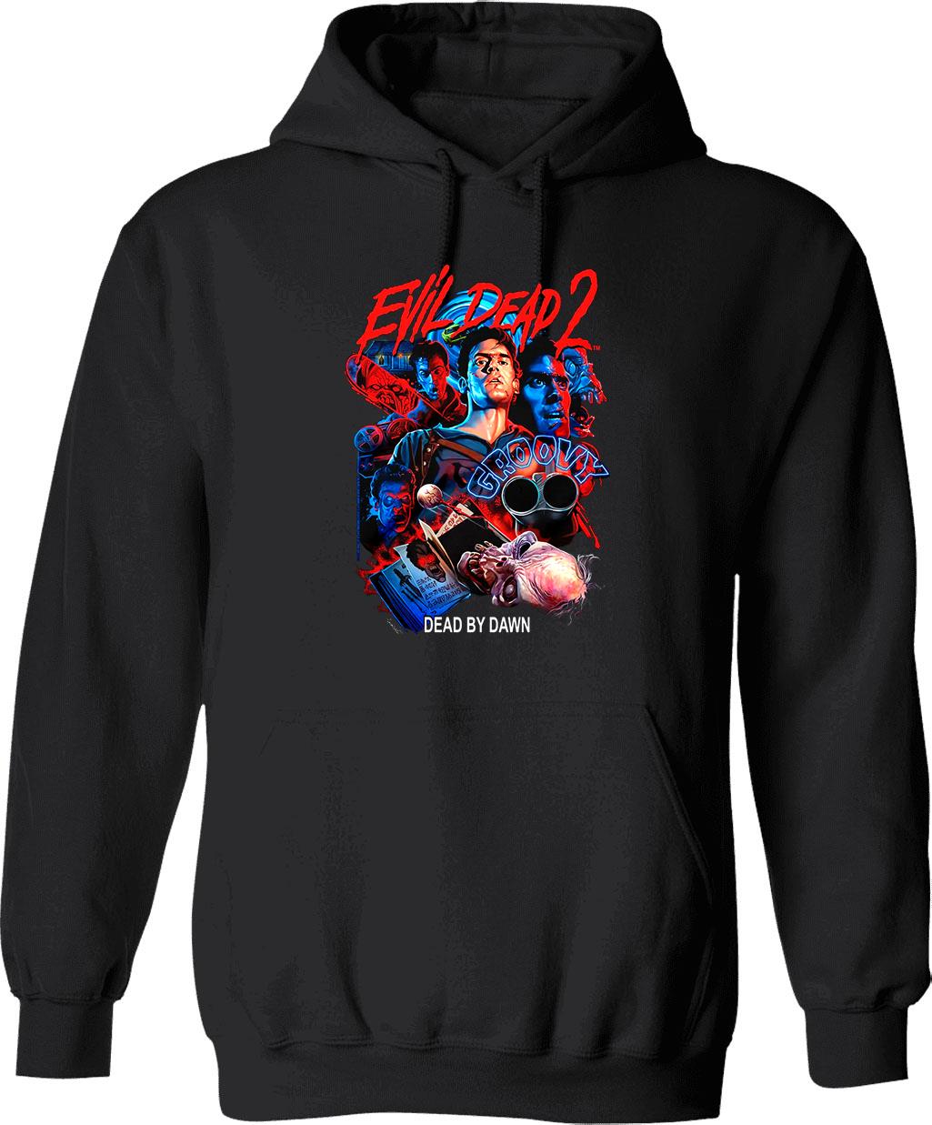 Evil Dead 2 Groovy Graphic Pullover Hoodie - Black
