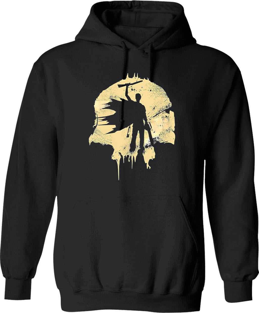 Evil Dead (3) Hoodie - Retro Graphic Pullover Hoodie for Men & Women - Black