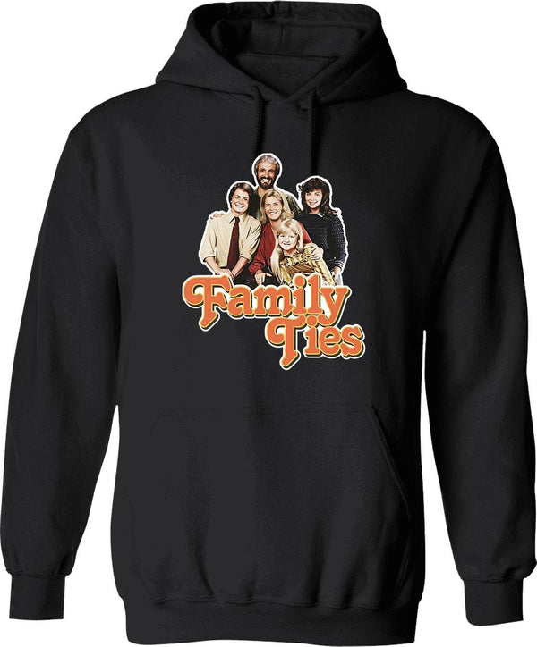 Family Ties Essential T-Hoodie Graphic Pullover Hoodie - Black