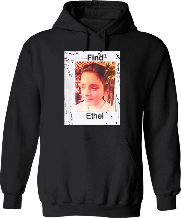 Find Ethel Essential Graphic Pullover Hoodie - Black