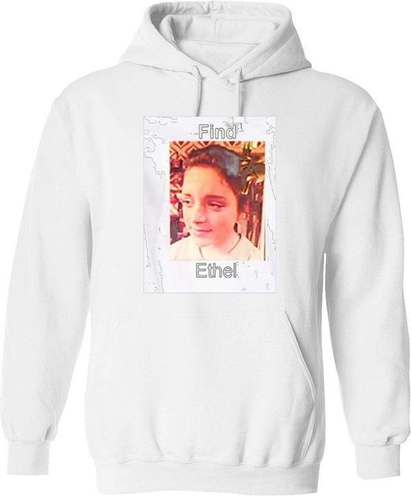 Find Ethel Essential Graphic Pullover Hoodie - White