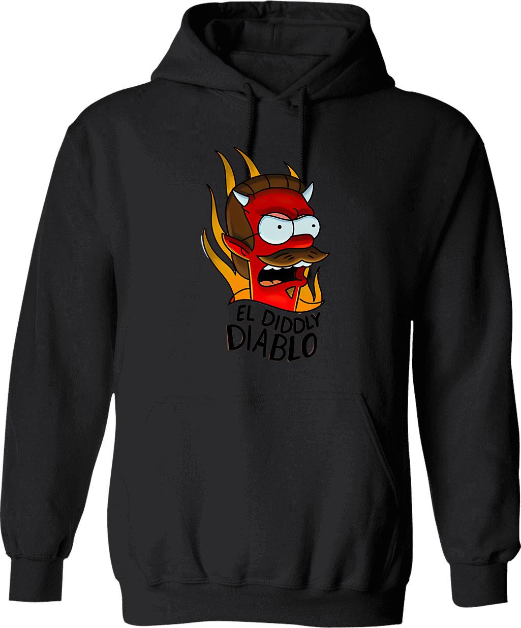 Flanders Hell Hoodie - Retro Graphic Pullover Hoodie for Men & Women - Black