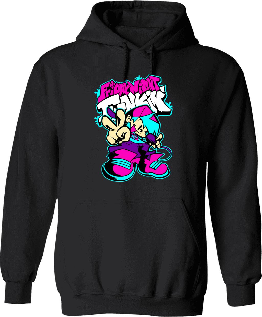 Friday Night Funkin Graphic Pullover Hoodie - Black