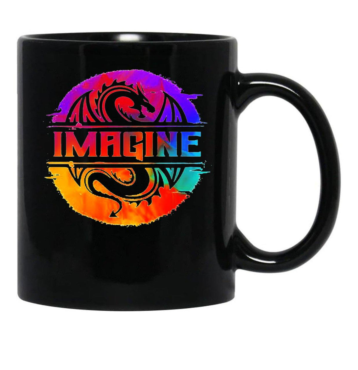 Full Colour Imagine-Dragons Black Coffee Mug, Gift Coffee Mug - Black