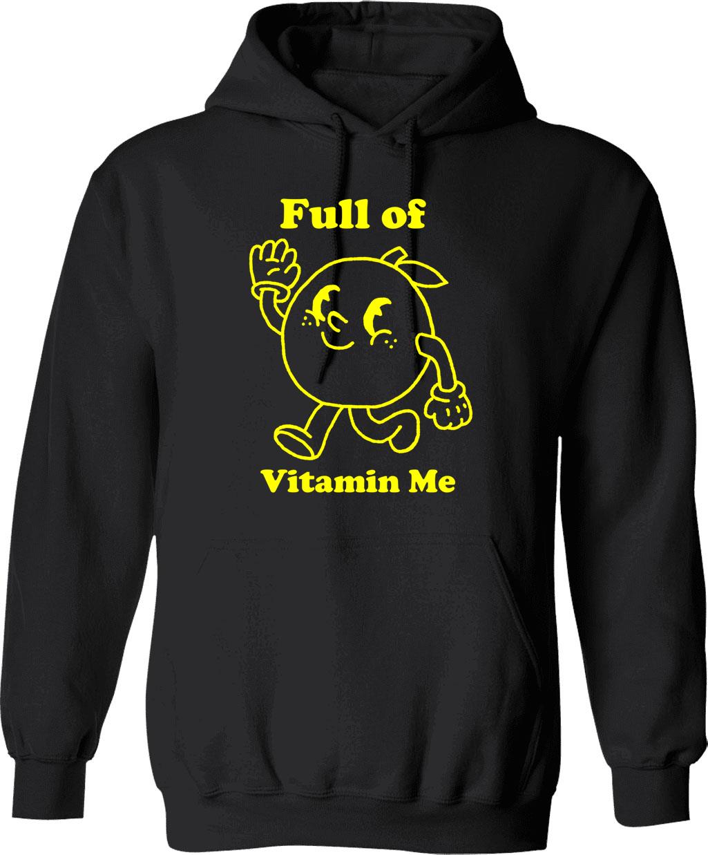 Full Of Vitamin Me Citrus Vintage Design (1) Hoodie - Black