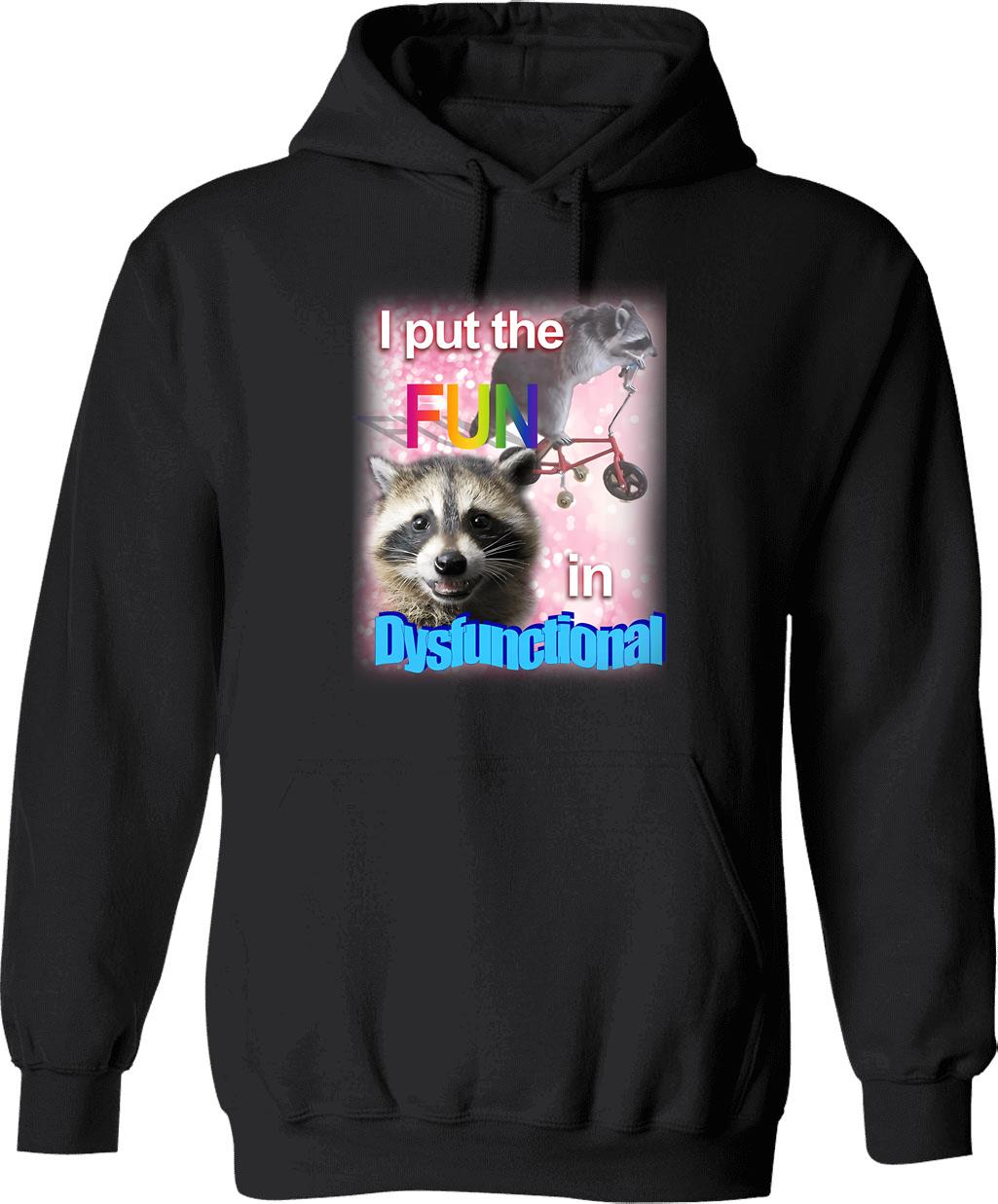 Fun Fact I Dont Care Washed Out Retro 80s Style Hoodie - Black