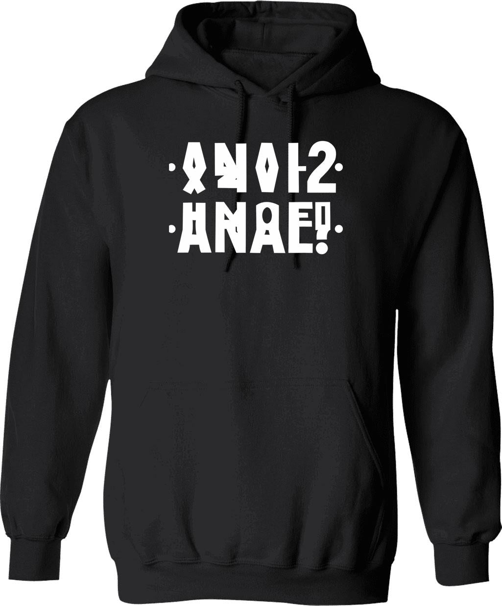 Funny Anal Hidden Message Anal Russian Letter 2021 Reflex Hoodie - Black