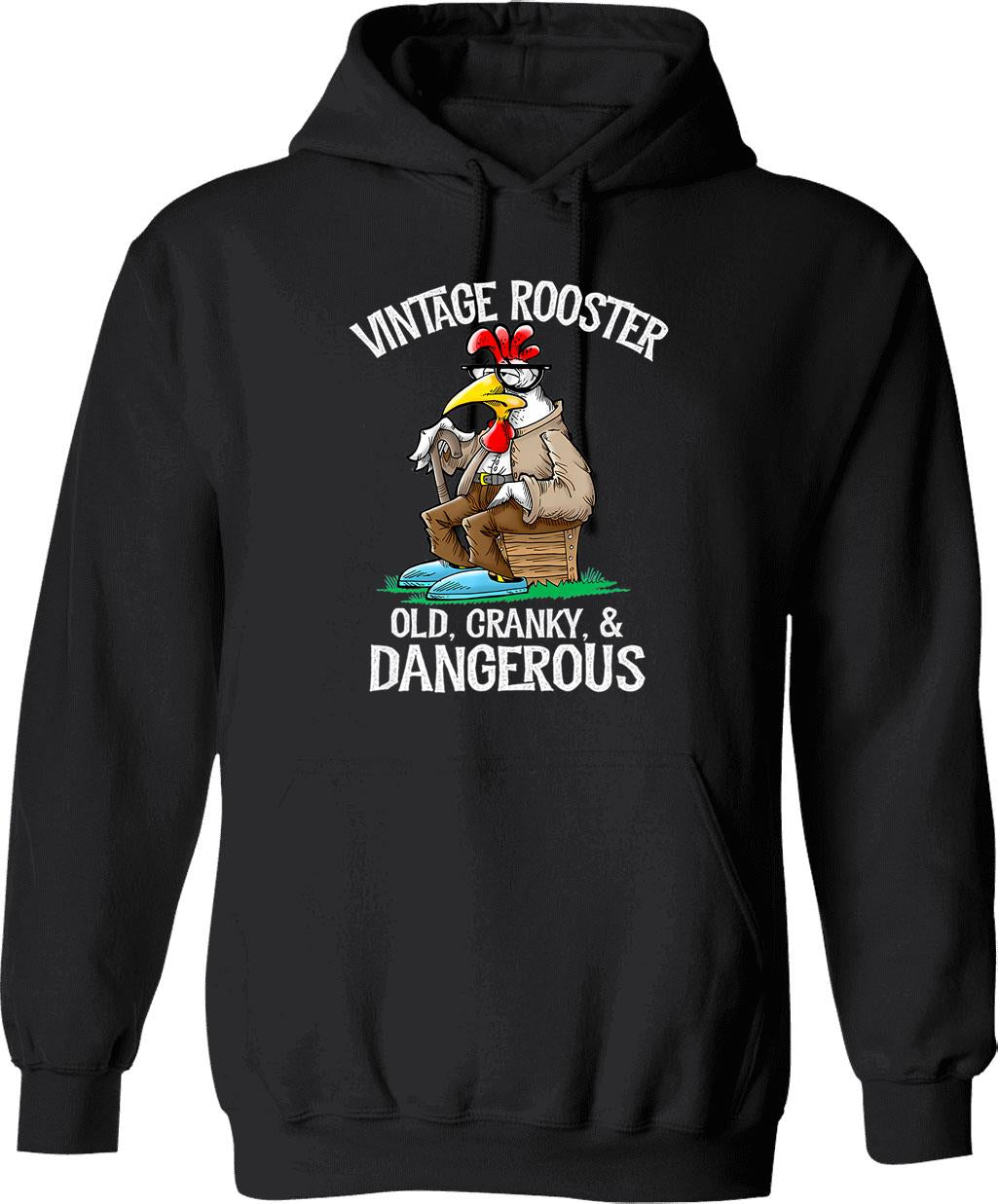 Funny Chicken Vintage Joes Surf Shop Hoodie - Black