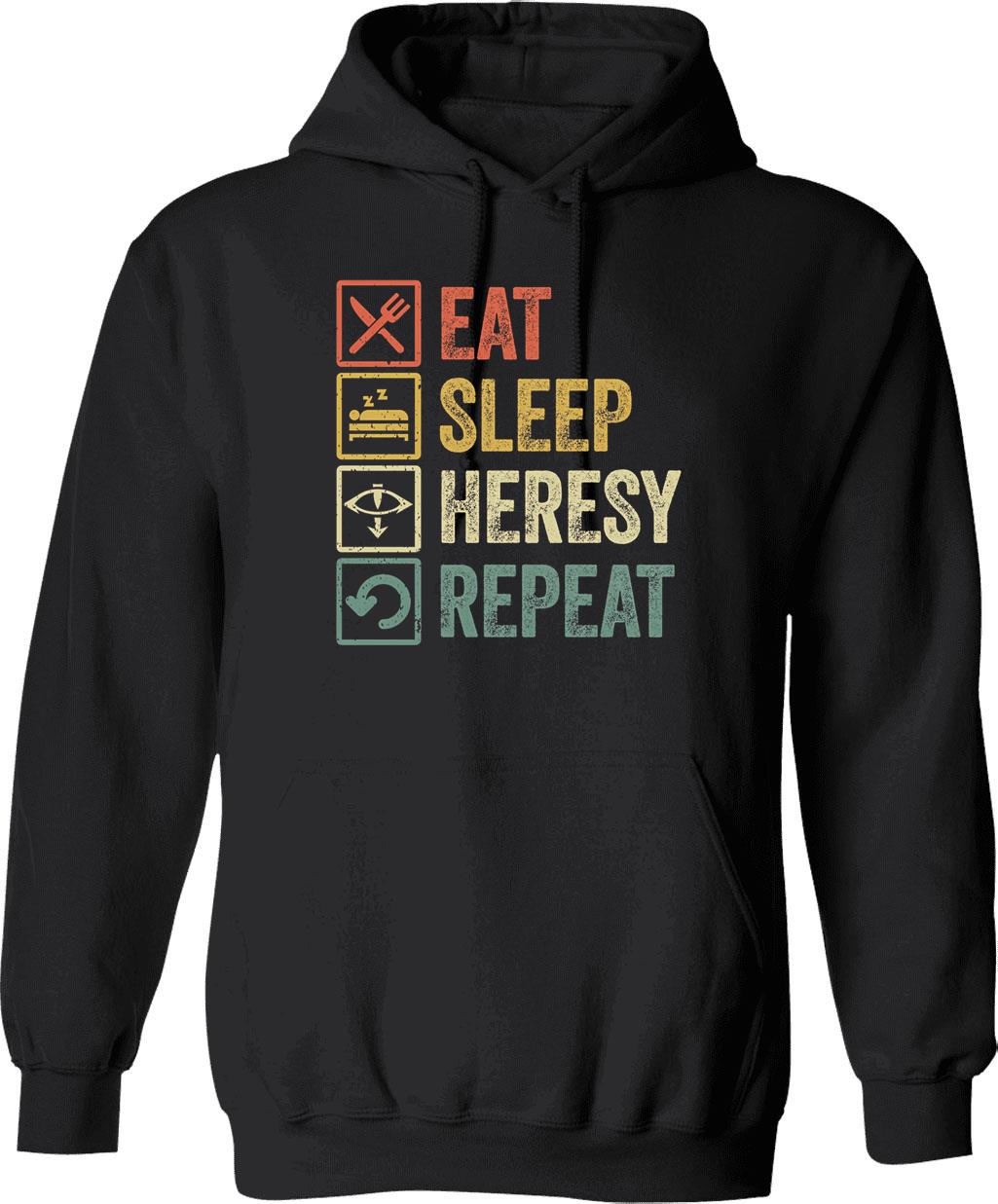Funny Eat Sleep Gunsmoke Repeat Retro Vintage Hoodie - Black