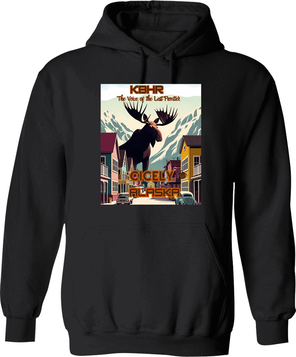 Funny Northern Exposure Cicely Alaska Classic Graphic Pullover Hoodie - Black