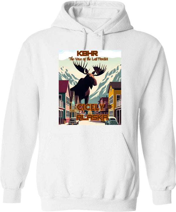 Funny Northern Exposure Cicely Alaska Classic Graphic Pullover Hoodie - White